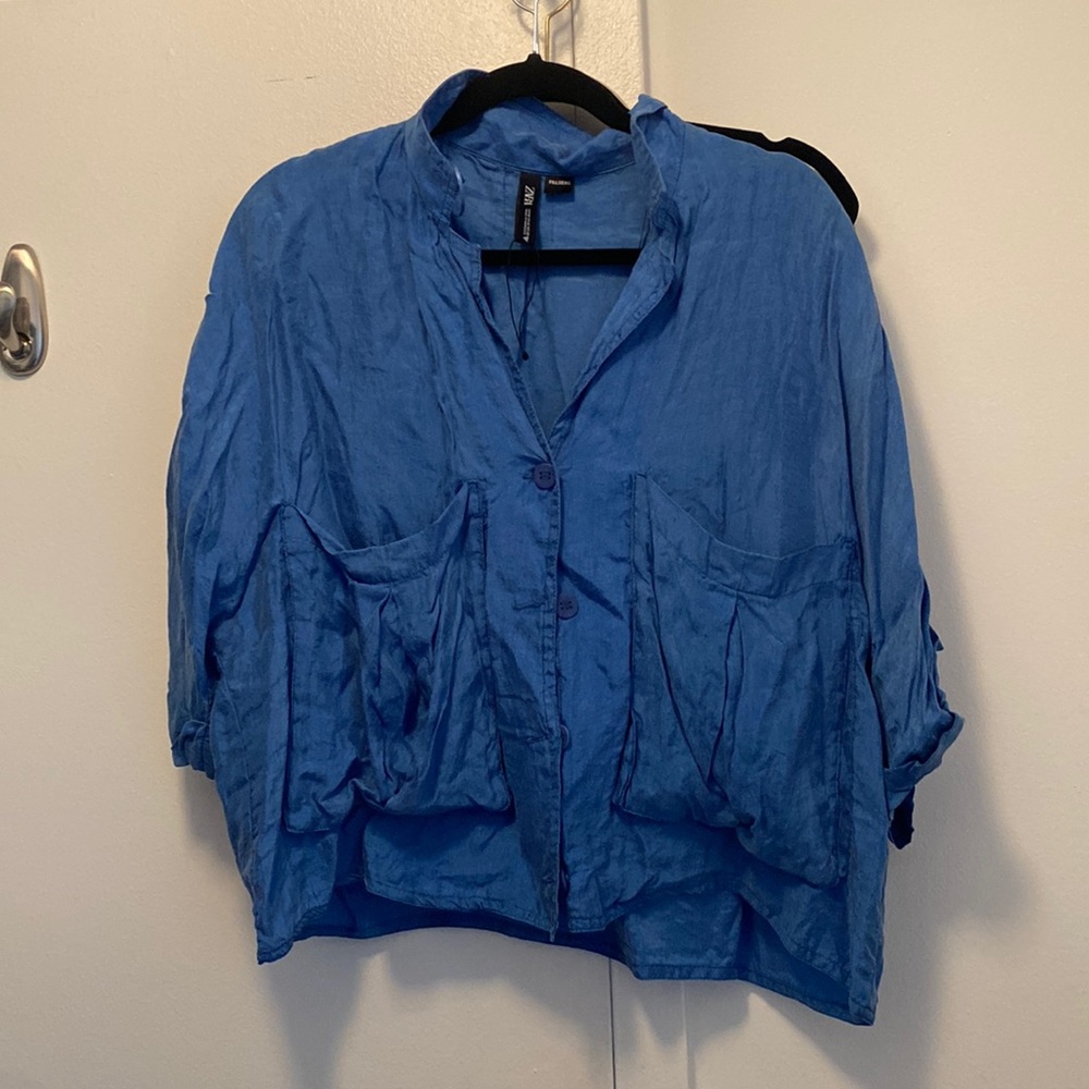 Royal Blue Zara Satin Set size M